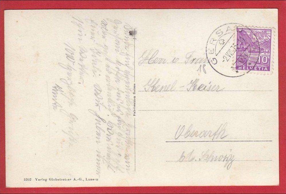 Cartoline postali: GERSAU ERHOLUNGSHEIM HOF, 1935 – Usato da Grüningen venduto da Kartenlaube 1