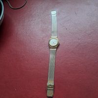 Armbanduhr Swatch Quartz goldfarben Metallband gebraucht