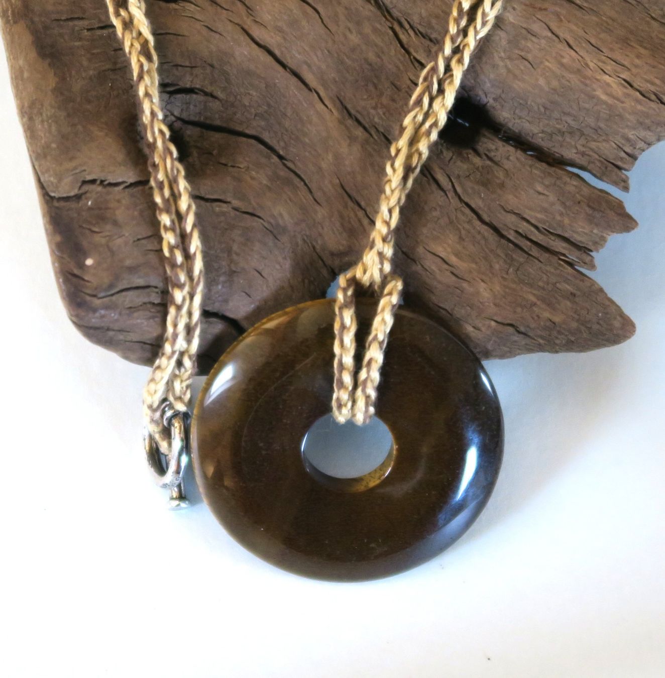 Catenine: Kette Tigerauge Donut – Nuovo (secondo la descrizione) da Brittnau venduto da marlenestone