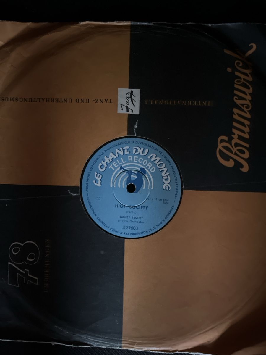 Dischi in vinile: 78er Platte High Society / Sidney Bechet Brunswick – Usato da Giswil venduto da Nistsigi