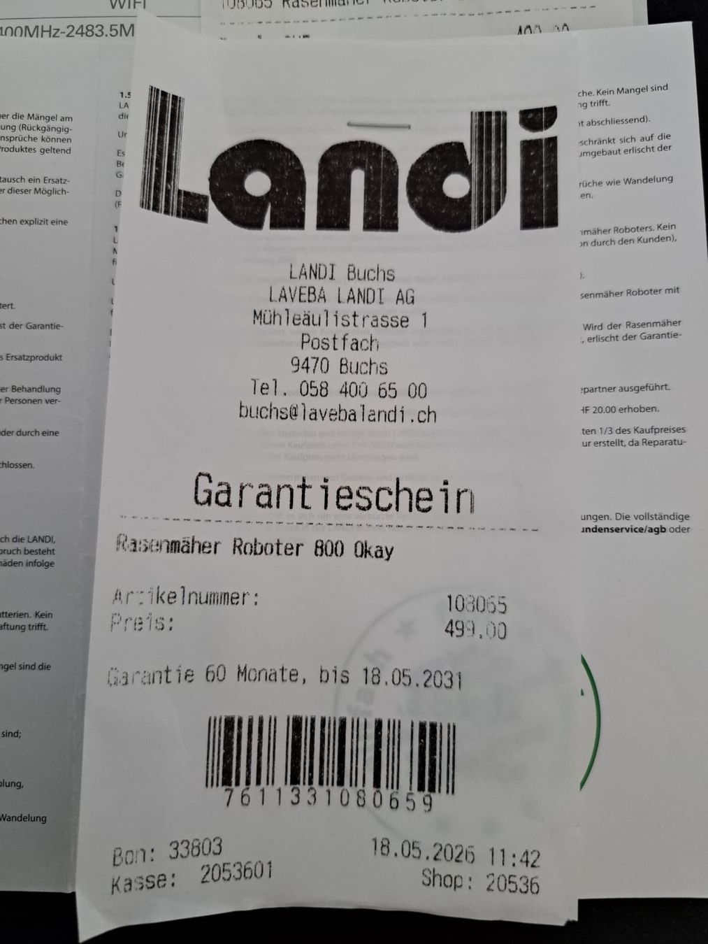 Tagliaerba: Rasenmähroboter neuwertig 800 Okay kabellos – Usato da Buchs SG venduto da Milpi 1