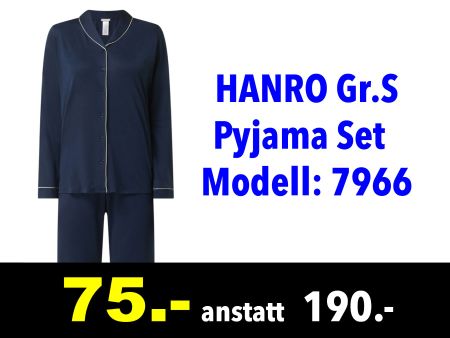 🔴 Pyjama HANRO Gr. S Modell: 7966 Natural Comfort /704Z