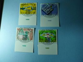 1988 Sonderpostmarken 765 - 768 ET Vollstempel 4002 Basel