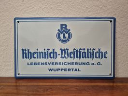 Emailschild Rheinisch Versicherung Emaille Schild Türschild