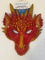 Rote Drachen-Maske für Fasnacht / Karneval, neu