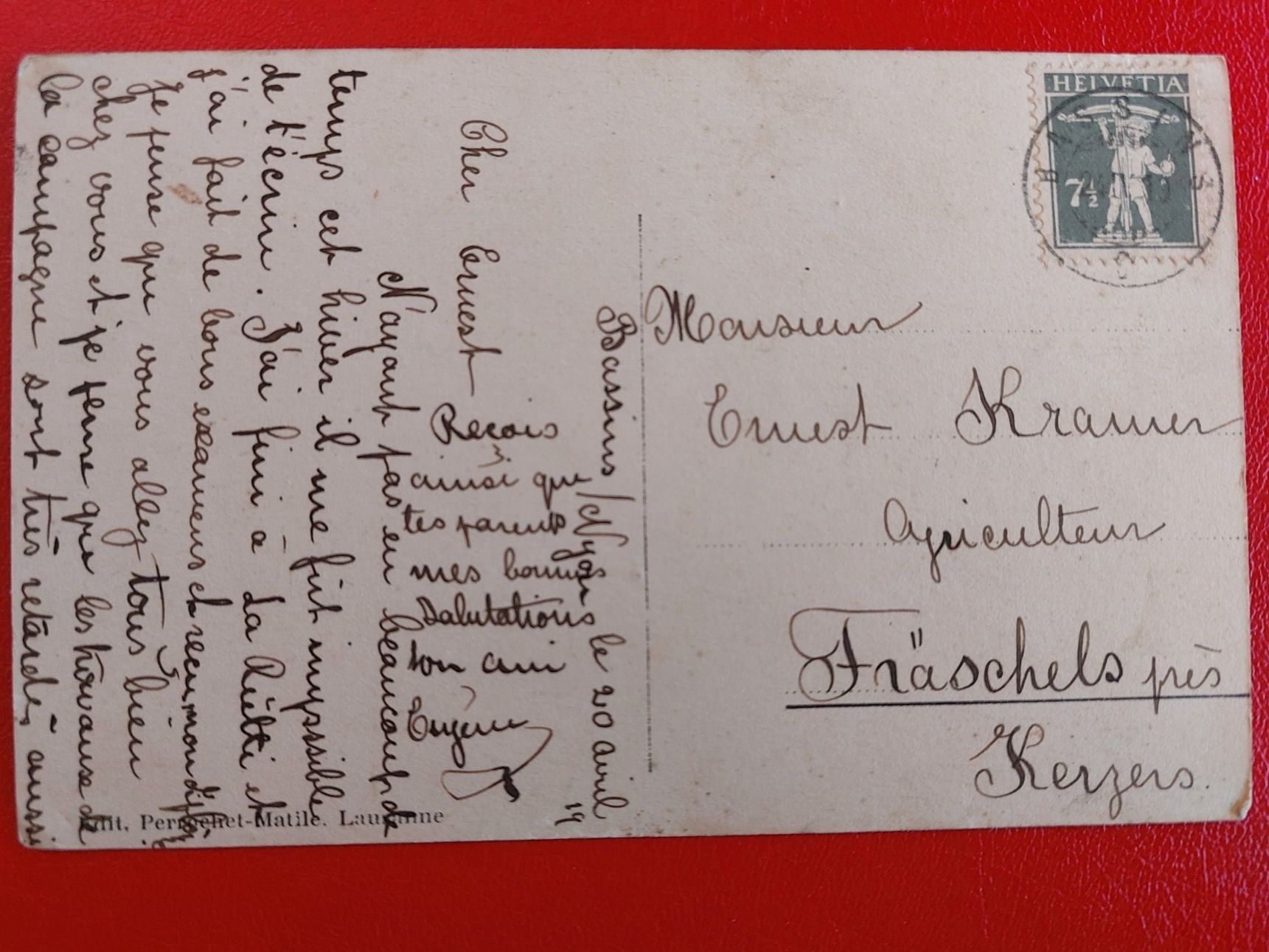 Cartoline postali: Bassins - Vue générale 1919 – Usato da St-Légier-Chiésaz venduto da Theo006 1