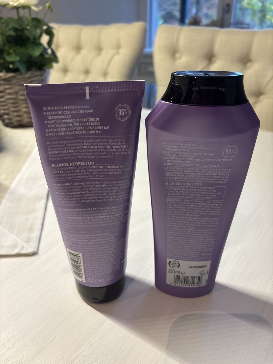 Tinte: Gliss Blonde Perfector Shampoo & Maske – Usato da Bäretswil venduto da Viechel 1