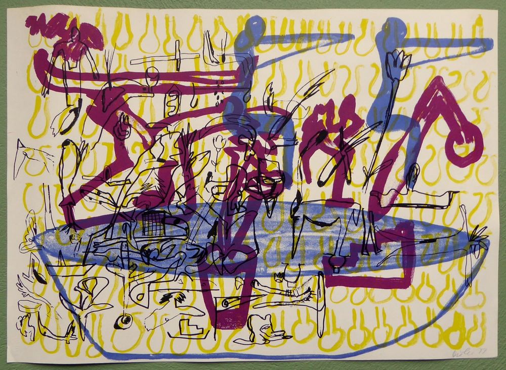 schöne original MARTIN DISLER SUPERBUS Serigraphie von 1977 (Gebraucht ...