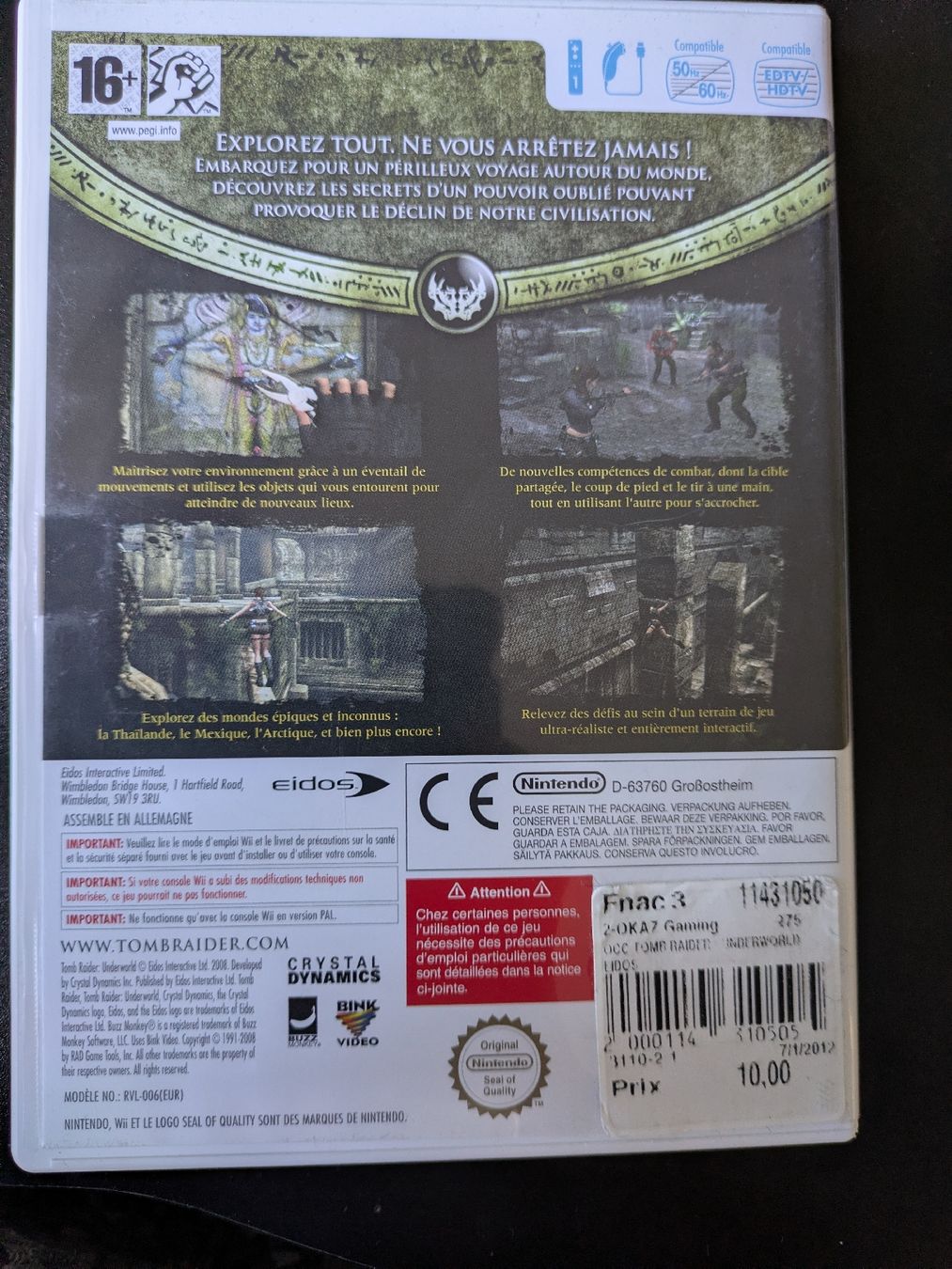 Giochi: Jeu Wii Tomb Raider Underworld  – Usato da Court venduto da Meirine 1