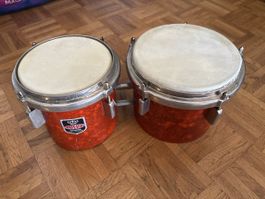 Bongos Imperial de deux peaux, rouge brillant