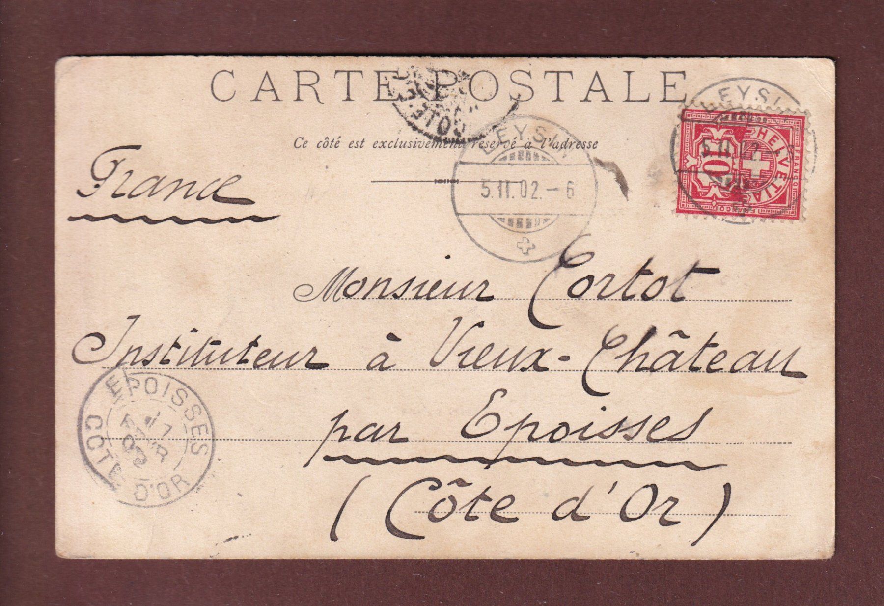 Cartoline postali: CHALET SUISSE - 1902 obl. Leysin – Usato da Pully venduto da nicecards 1