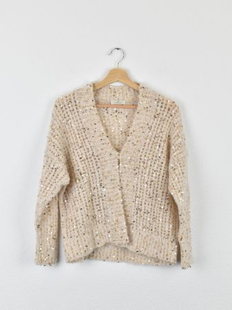 Panicale Strickjacke mit Pailletten, Gr.34/36