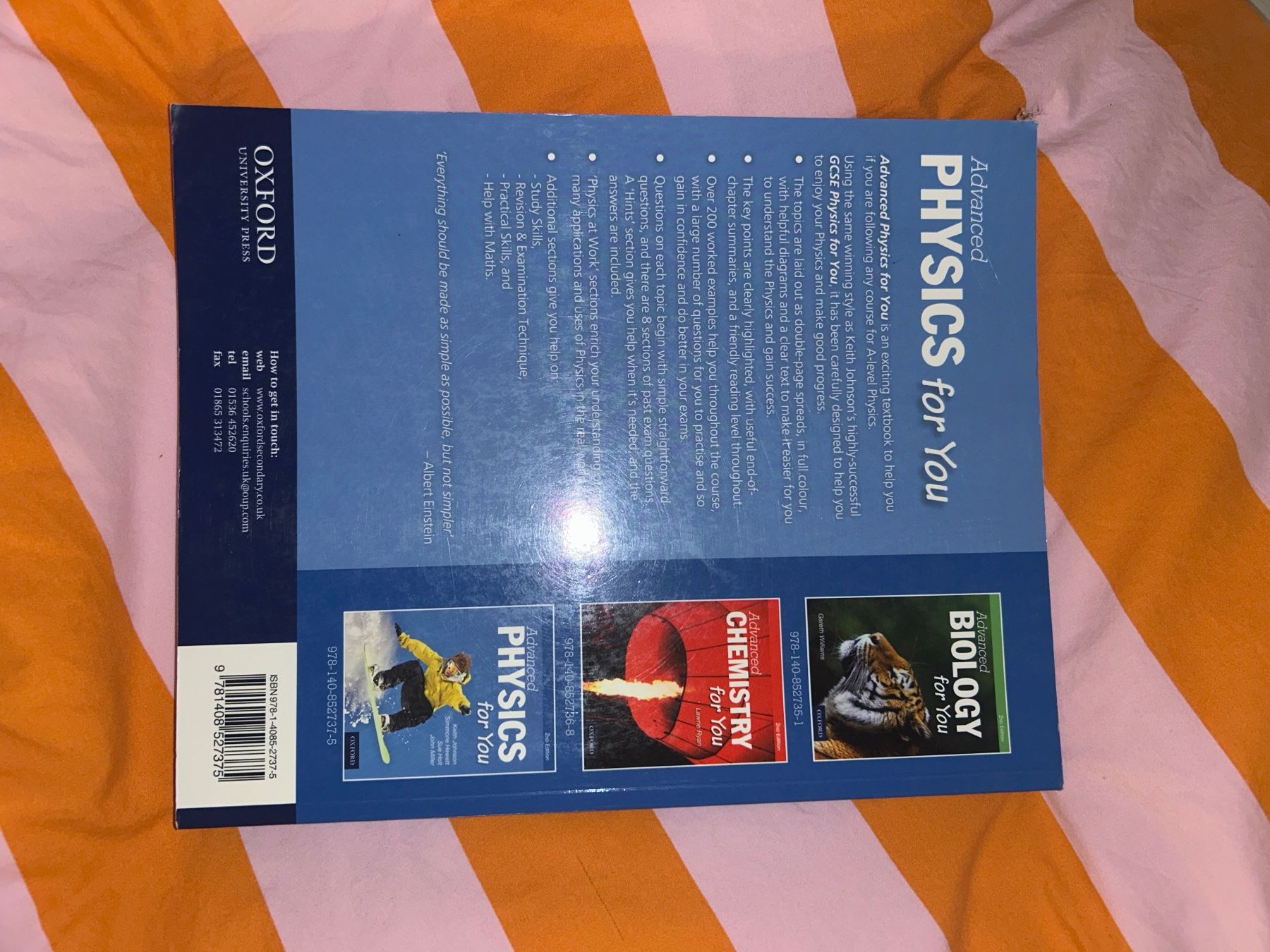 Livres: Advanced Physics for You – D'occasion à Würenlingen par nik_wjl7 1