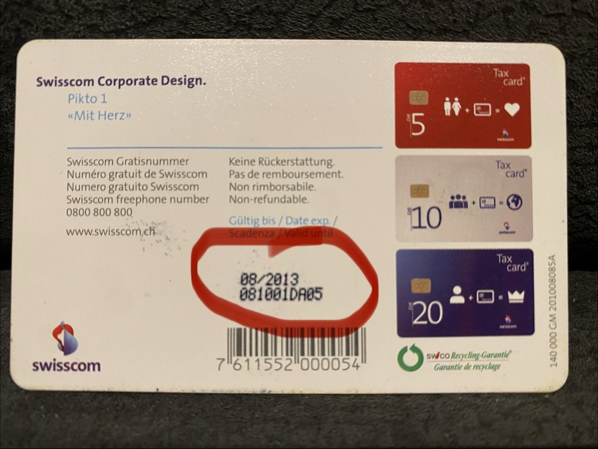 Schede telefoniche: Taxcard dos 2 – Usato da Lausanne venduto da babacard10 1