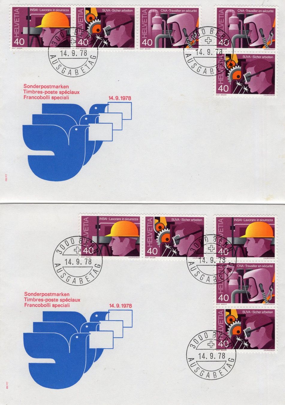 Tutti i francobolli: R2703  /  Sécurité au travail 1978 – Usato da Ste-Croix venduto da MONT-TAGNAC 2