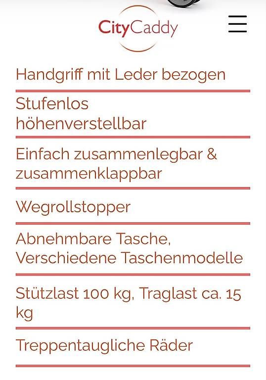 Sonstiges für Haushalt & Wohnen: Citycaddy - Einkaufstrolley - Rollator – Gebraucht aus St. Antoni von onyx225 2