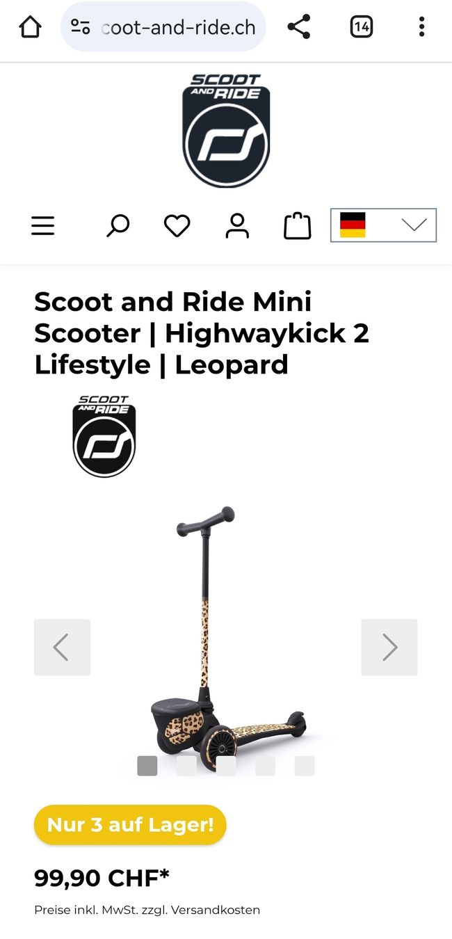 Kickboard: Scoot & Ride Highway Kick 2 Lifestyle Leopard – Neu und originalverpackt aus Bülach von Parickf 3