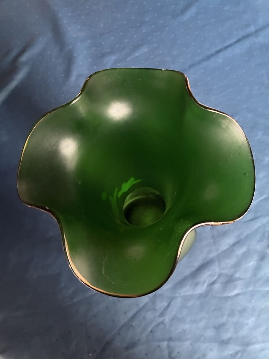 Vasi & Recipienti: Grosse Glasvase Jugendstil grün – Usato da Dornach venduto da Rosengarten 5