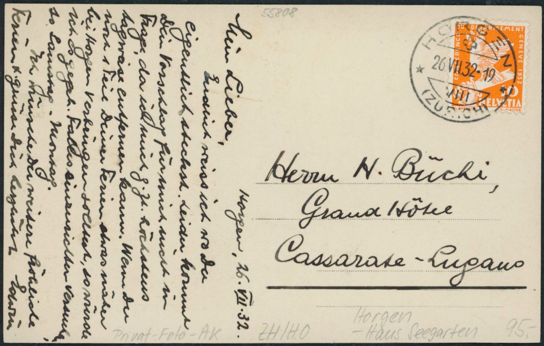 Cartoline postali: ZH Horgen – Usato da Schindellegi venduto da stationary 1