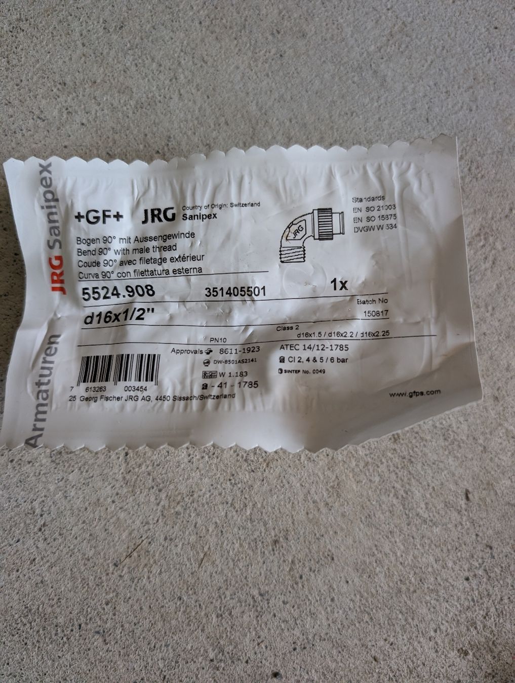 Rohre & Schläuche: Diverses Sanipex Material – Neu (gemäss Beschreibung) aus Kirchdorf BE von Lersius 1