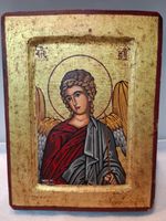 Byzantinische Ikone Hl. Michael Anton Nicolai echt vergoldet