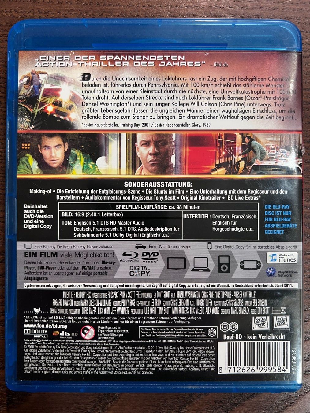 Alle DVDs: Unstoppable - Ausser Kontrolle – Gebraucht aus Zürich von Blu-ray_ZH 1