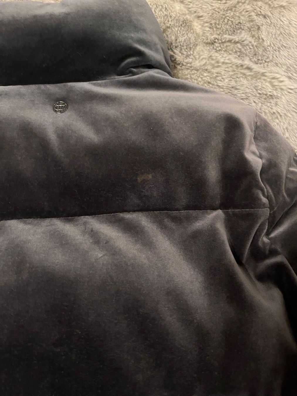 Massimo Dutti Giacche: Massimo Dutti Gefütterte Steppjacke aus Samt Gr. S Anthrazit – Usato da Zürich venduto da dil_mdn7 4