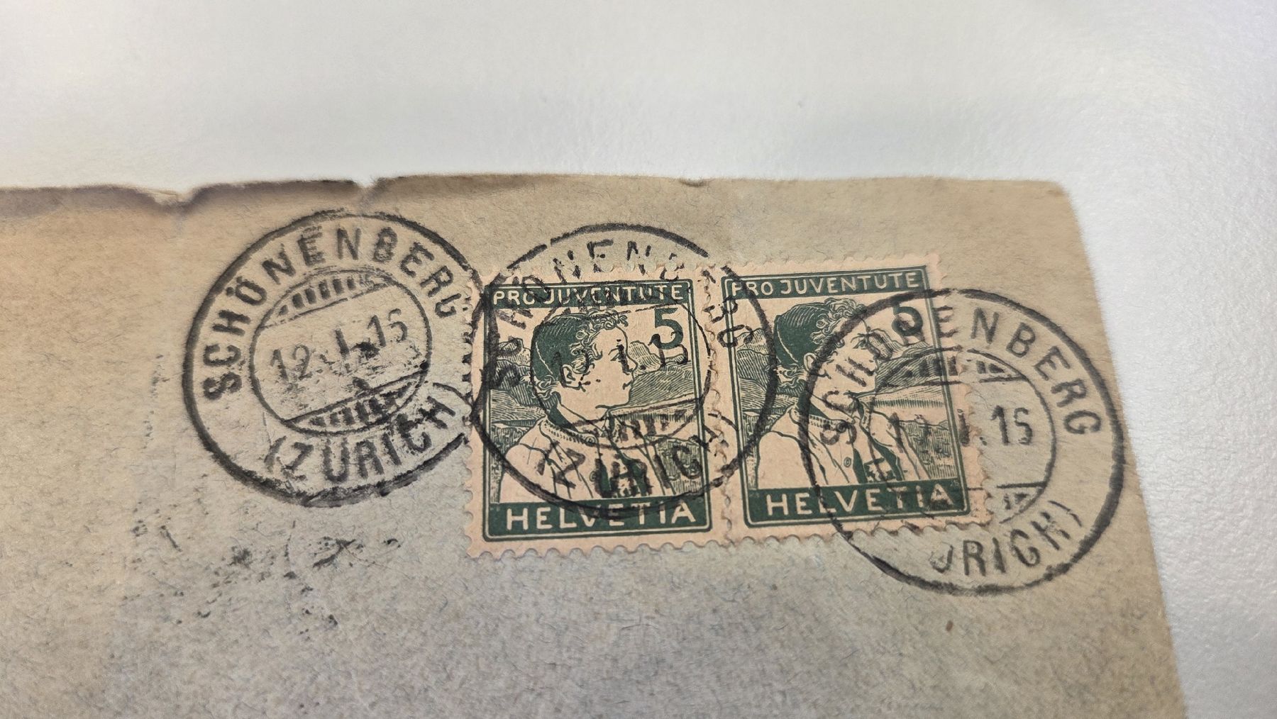 Tutti i francobolli: 1916 Pro Juventute Brief 2x 5Rp – Usato da Arni AG venduto da Moth68 1