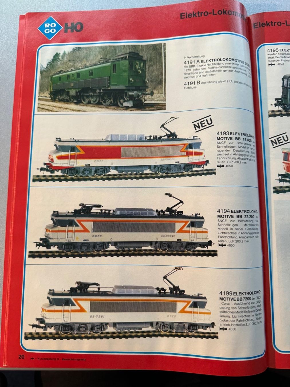 Roco Modellini di ferrovie: ROCO - Gesamtprogramm 1979 – Usato da Fehraltorf venduto da Success 3