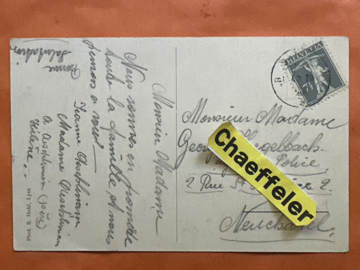 Ansichtskarten: Alte Ansichtskarte  1920 Grossaffoltern mit Briefmarke antik – Gebraucht aus Zürich von Chaeffeler 1