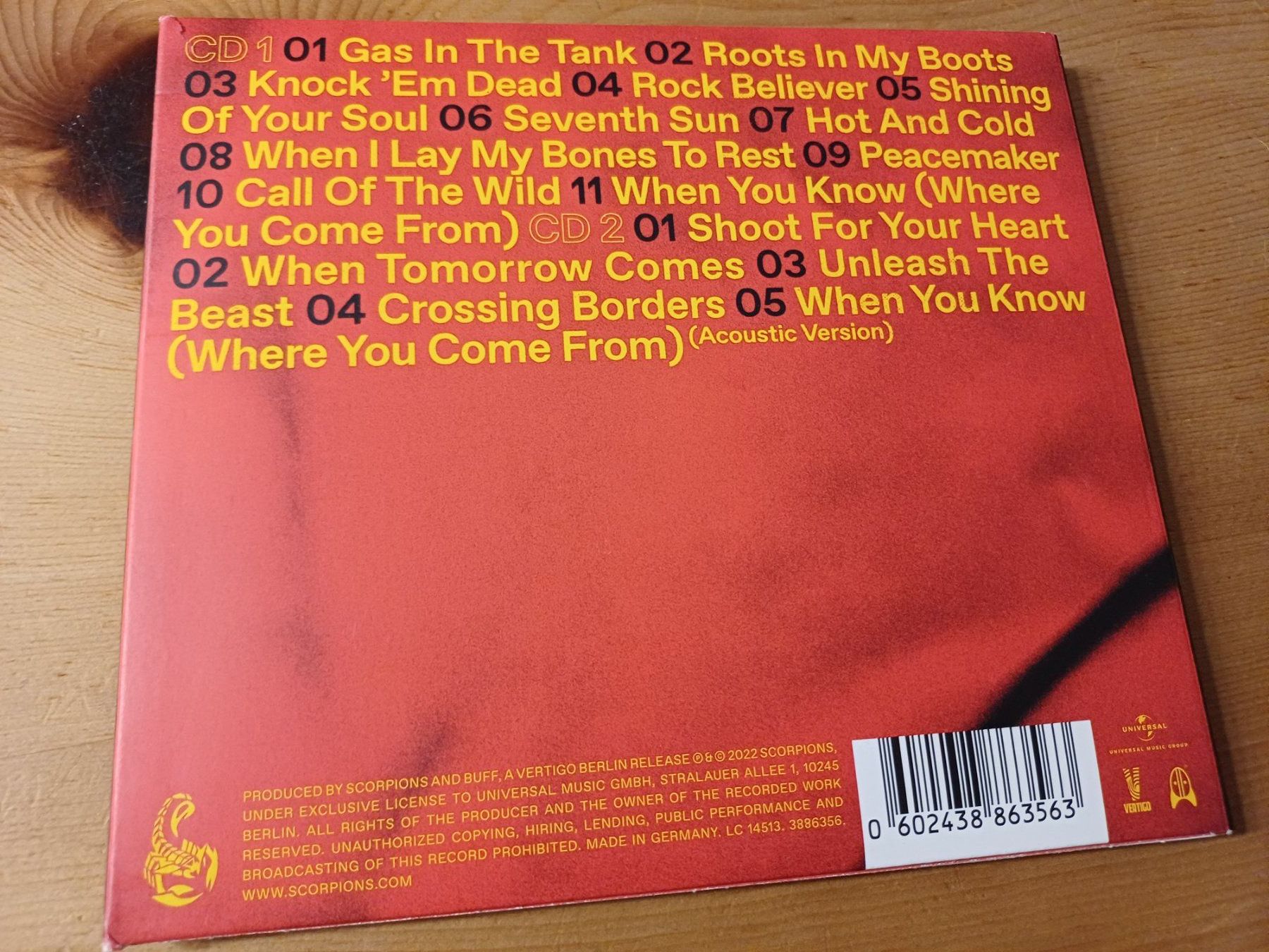 CDs: Scorpions - Rock Believer (von 2022) – Gebraucht aus Jona von Rreto71 2
