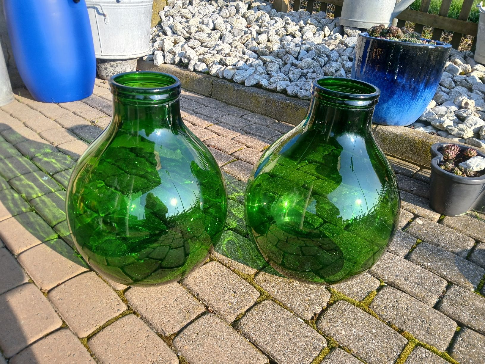 Accessori: Deux Dames-jeannes vertes anciennes – Usato da Corcelles-Payerne venduto da evalyne