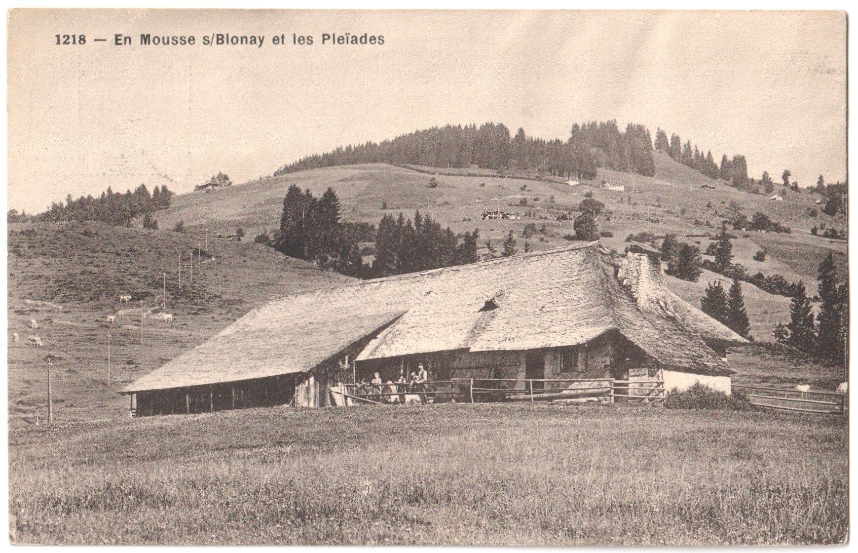 Cartoline postali: BLONAY: alpe en Mousse animée 1919 – Usato da Engelburg venduto da Swisscards 1