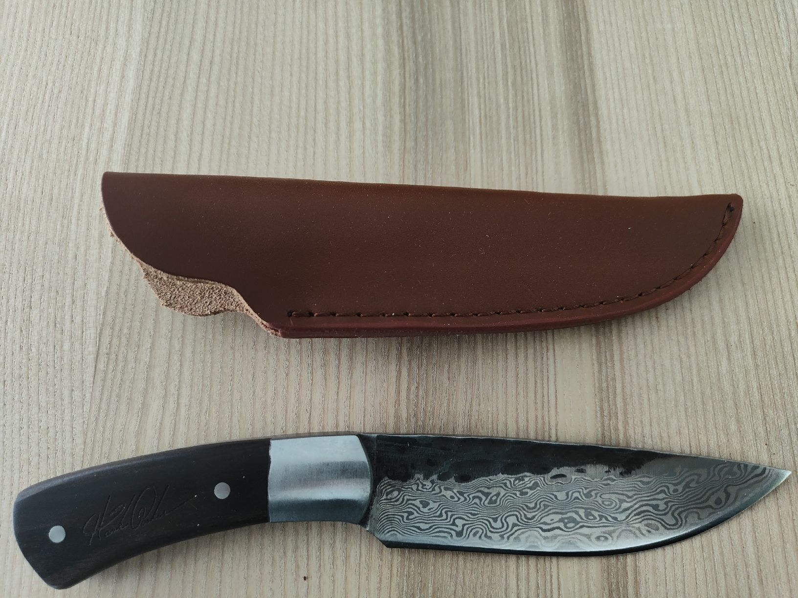 Accessori: Damastmesser mit Kunstlederscheide, Neuwertig – Usato da Emmen venduto da Mocck 3