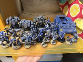 Warhammer 40k Space Marines Figuren Sammlung, gebraucht
