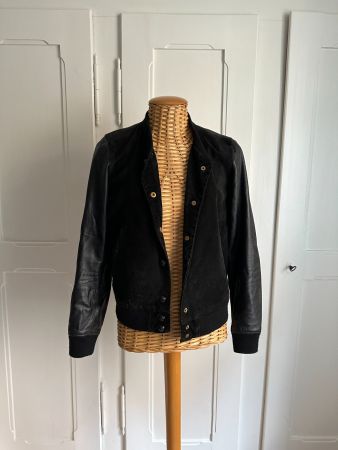 MANGO - Lederjacke schwarz S