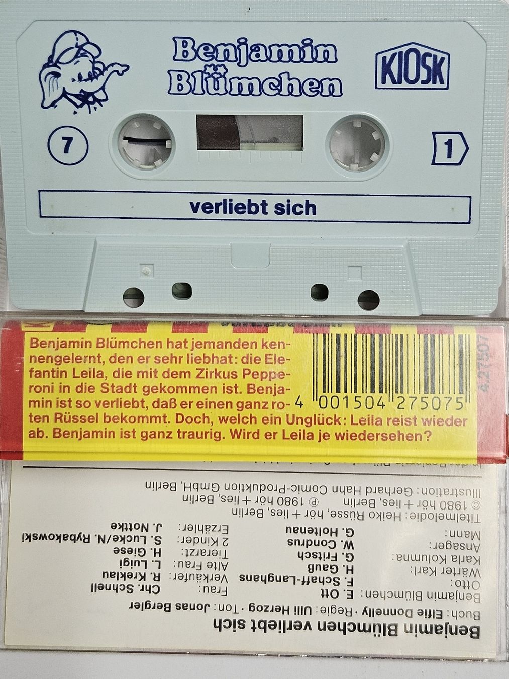 Musicassette: Benjamin Blümchen verliebt sich / Nr 7 / Kassette #WT18 – Usato da Oberdorf BL venduto da BaldenEagle 1