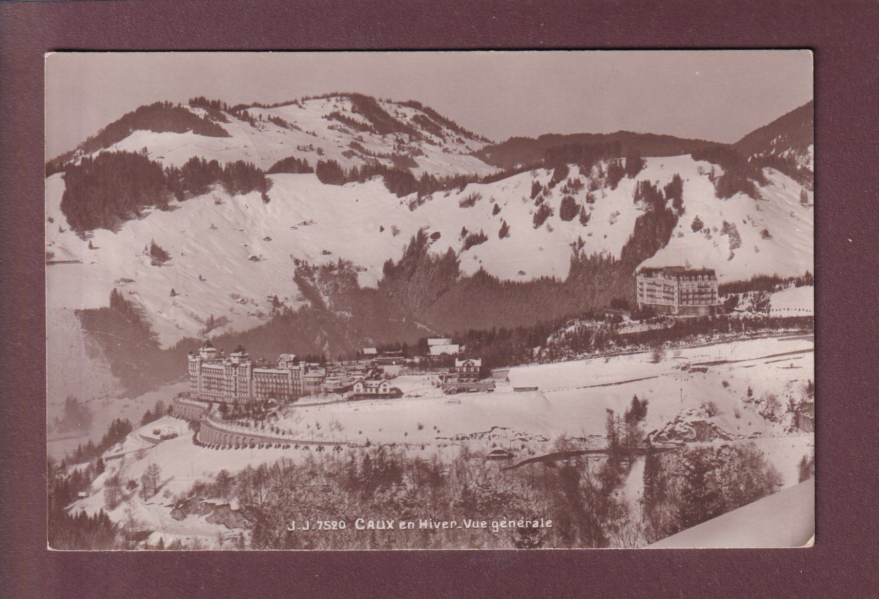Cartoline postali: CAUX en hiver - 1917 – Usato da Pully venduto da nicecards