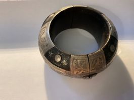 Tuareg Armreif aus Silber und Ebenholz