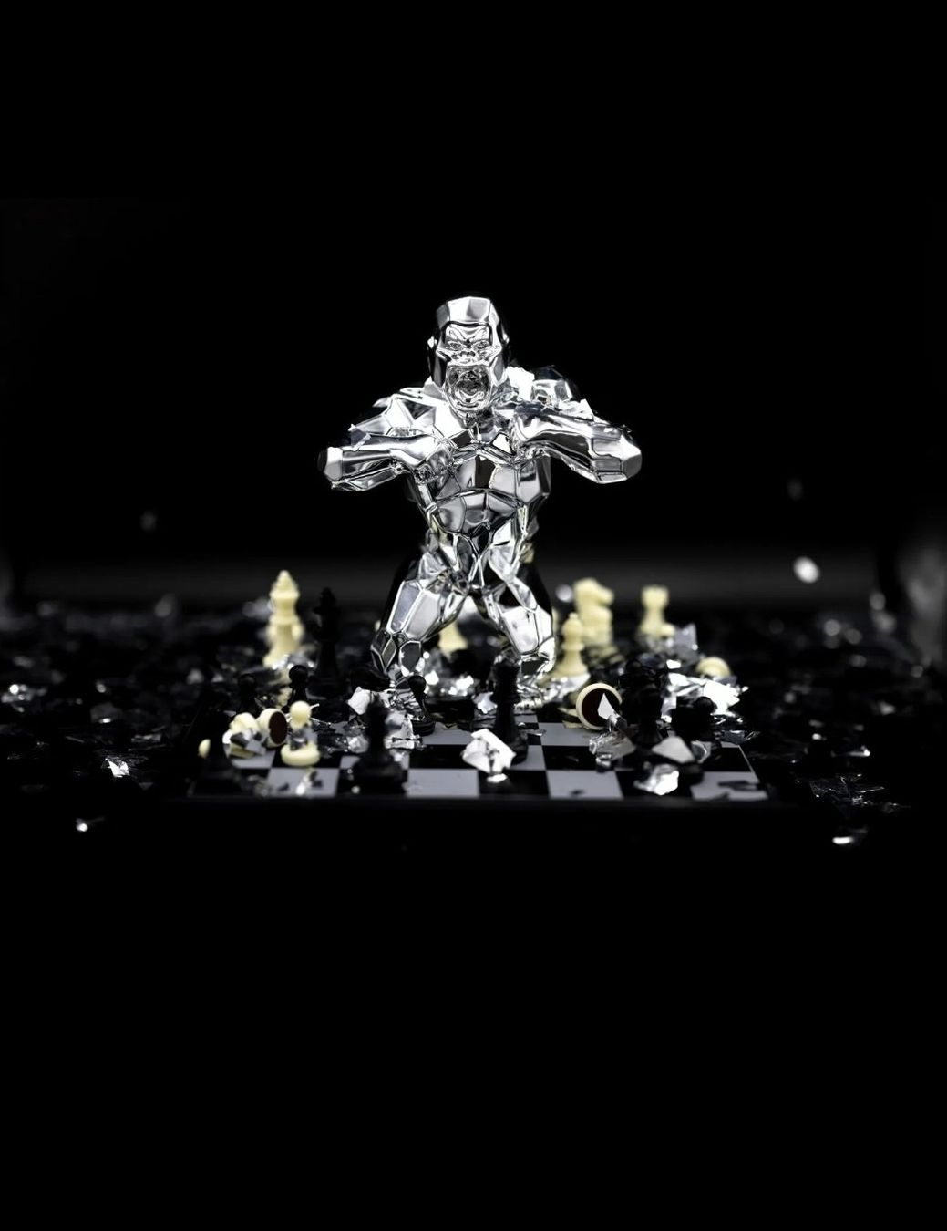 Statuette: ORLINSKI - SILVER KONG Christmas Edition Limitée – Nuovo e nell'imballaggio originale da Confignon venduto da Mafior1977 1
