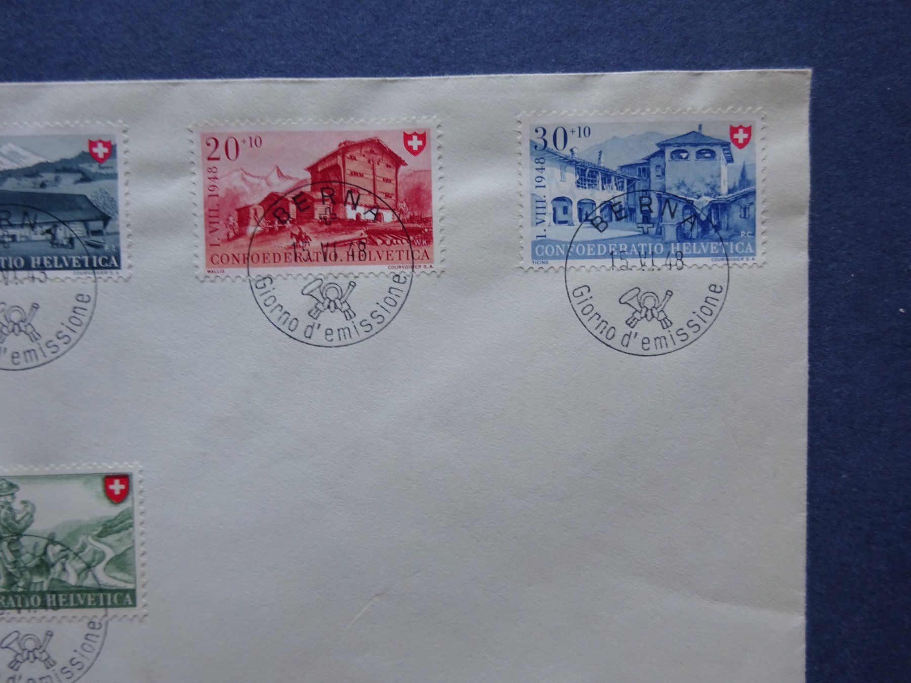 Alle Briefmarken: 1948 Pro Juventute FDC BERNA - Adresslos – Gebraucht aus Appenzell-Steinegg von adi1975 3