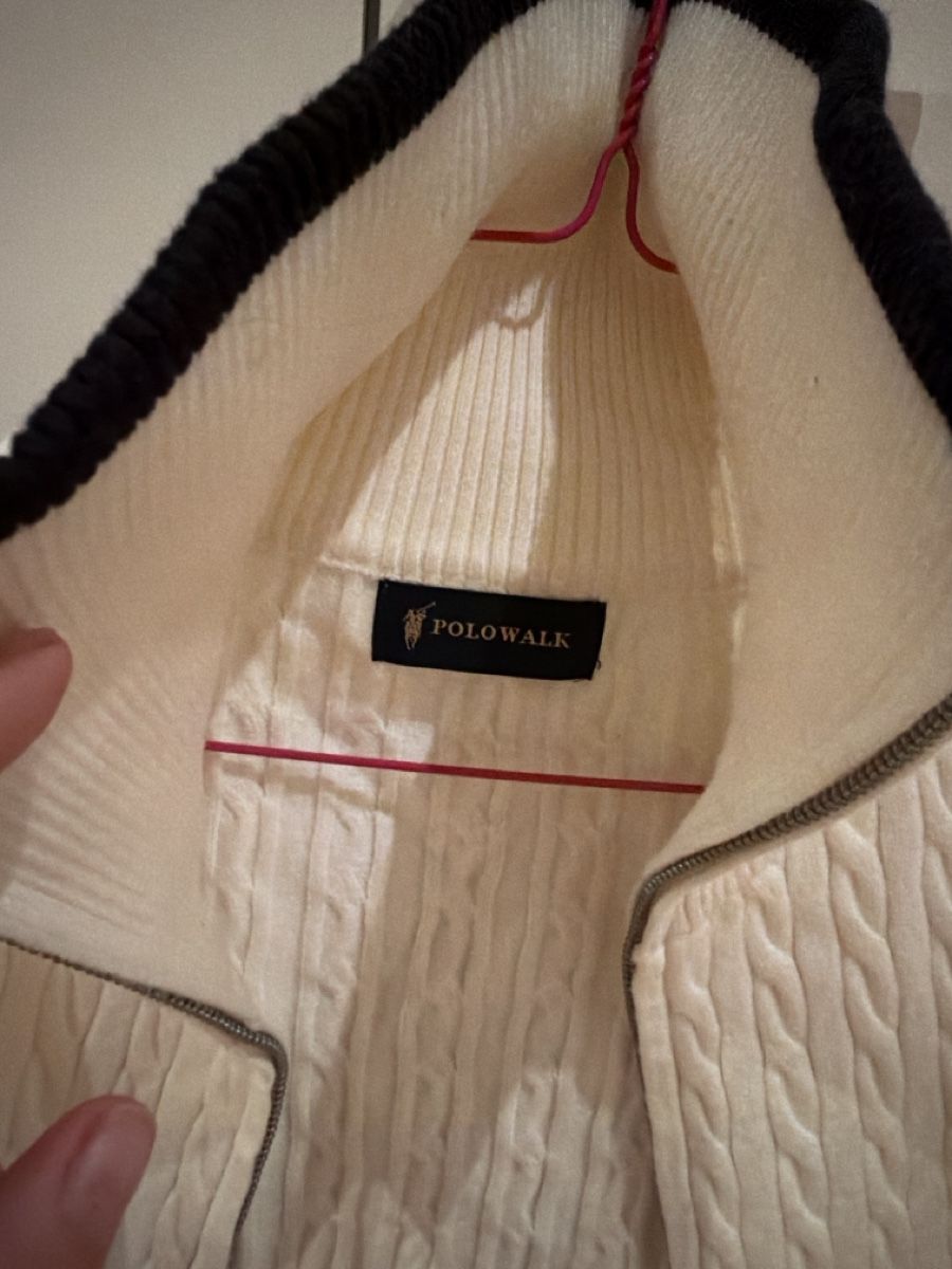Vestes: Cable Knit Zip Sweater Cream Size Medium – Neuf (Voir description) à Hausen AG par nik_9sg2 2