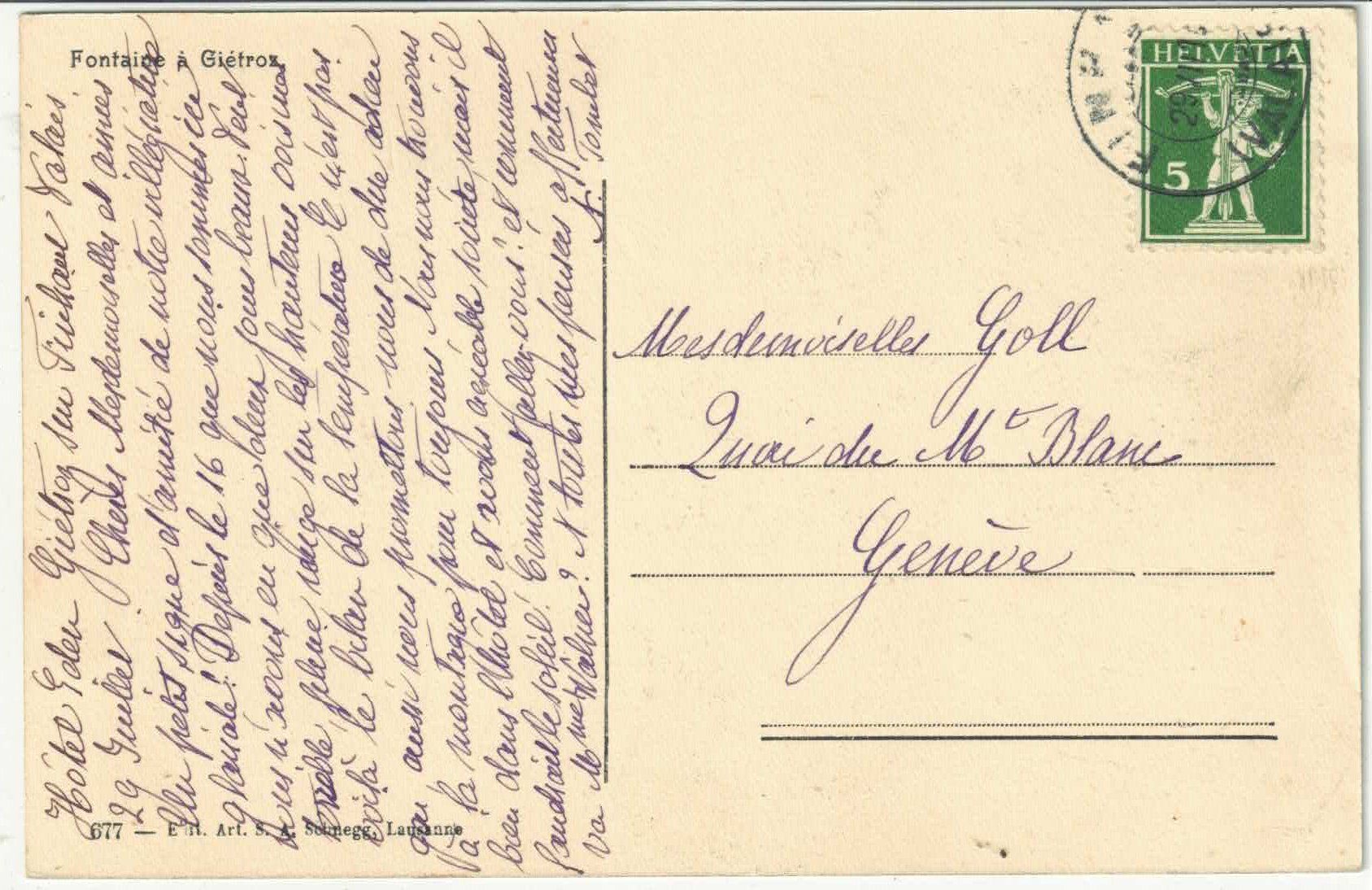 Cartoline postali: Fontaine a Gietroz - animee – Usato da Ettingen venduto da Kartenplanet 1