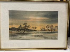 Aquarelle de Jeannine Wahl, 18 x 30 cm