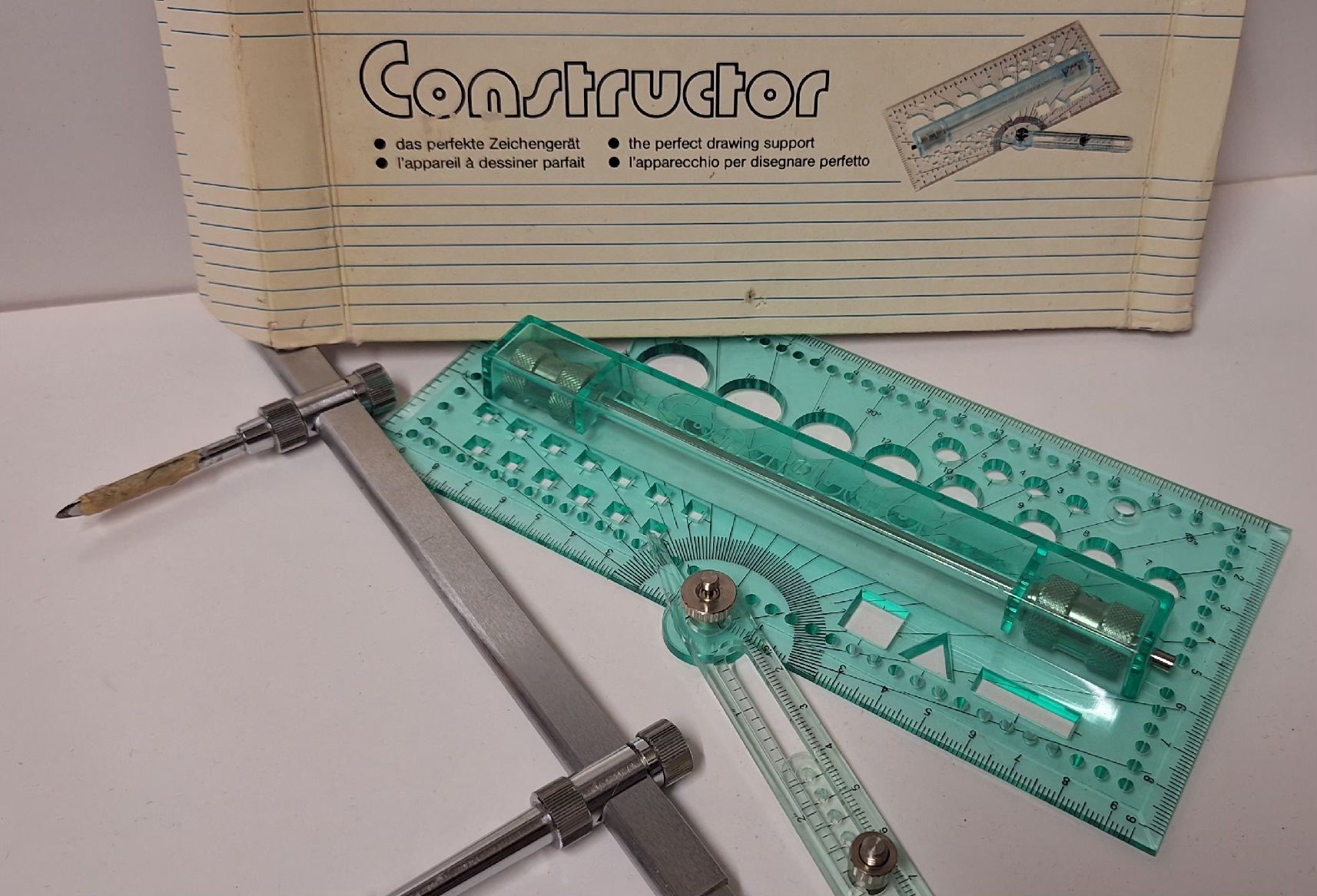Compassi: Constructor Zeichengeraet Set - Klassiker aus den 70ern – Nuovo (secondo la descrizione) da Brugg AG venduto da bacbac5757 2