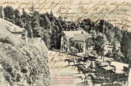 St. Beatenberg   BE  -   Hotel-Kutschen am Bahnhof   um 1911