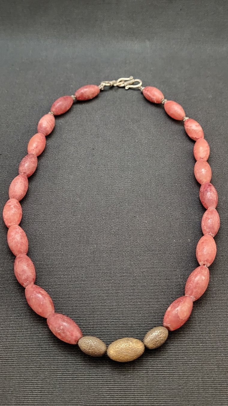 Catenine: Collier Rhodochrosit / Silber – Usato da Basel venduto da spinne02