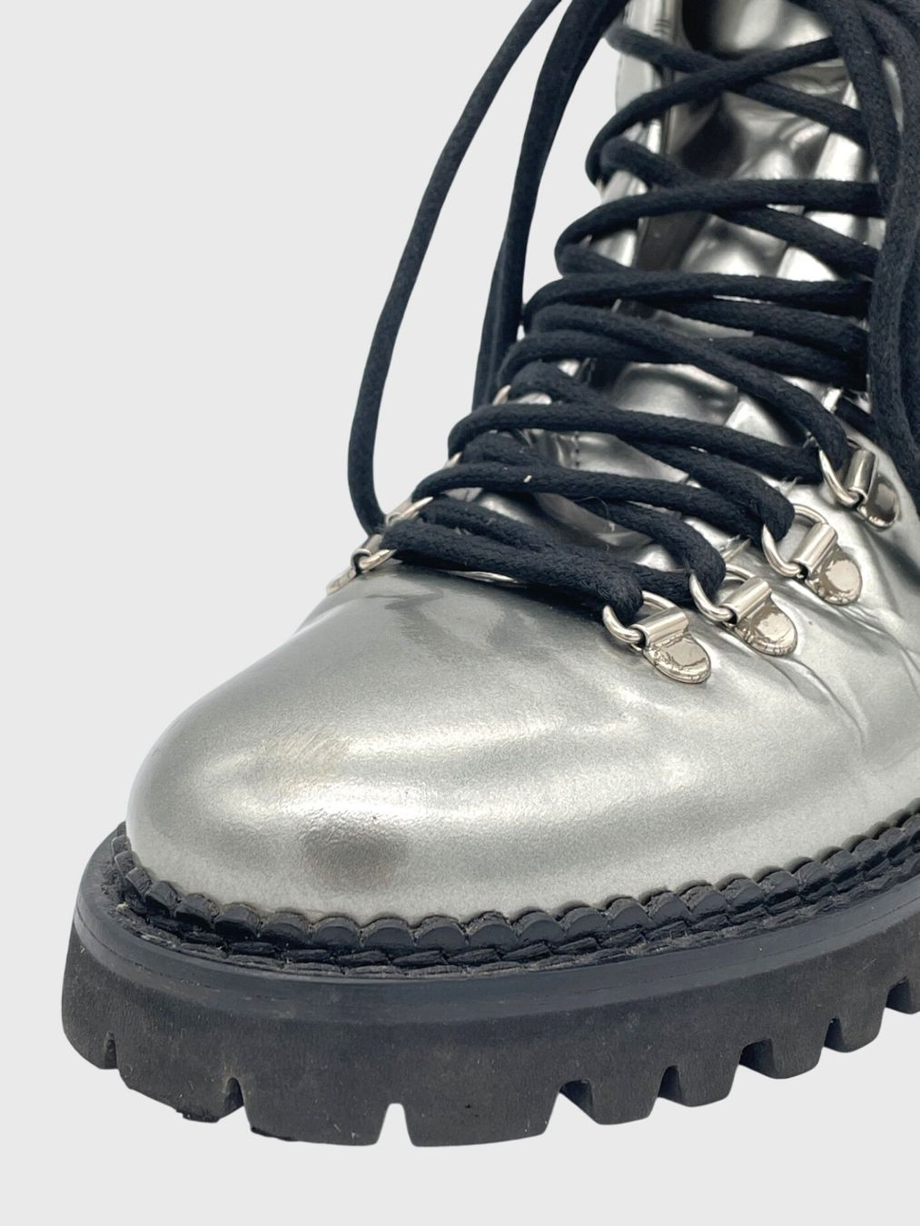 Damenschuhe: Ogier Metallic Leather Combat Stiefel EU 38 Metallic – Gebraucht aus Zürich von shoe_shop 5