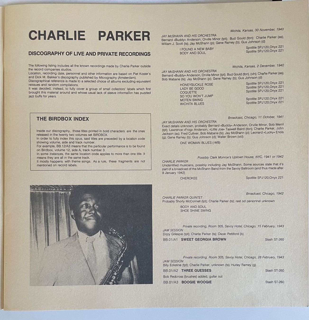 Dischi in vinile: Bird - Live and private recordings in chronological order – Usato da Zürich venduto da T_U 5