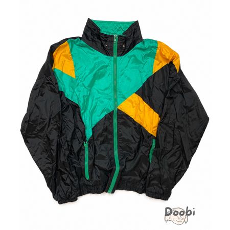 Coupe-vent vintage Sport One colorblock rétro – Taille 44/46
